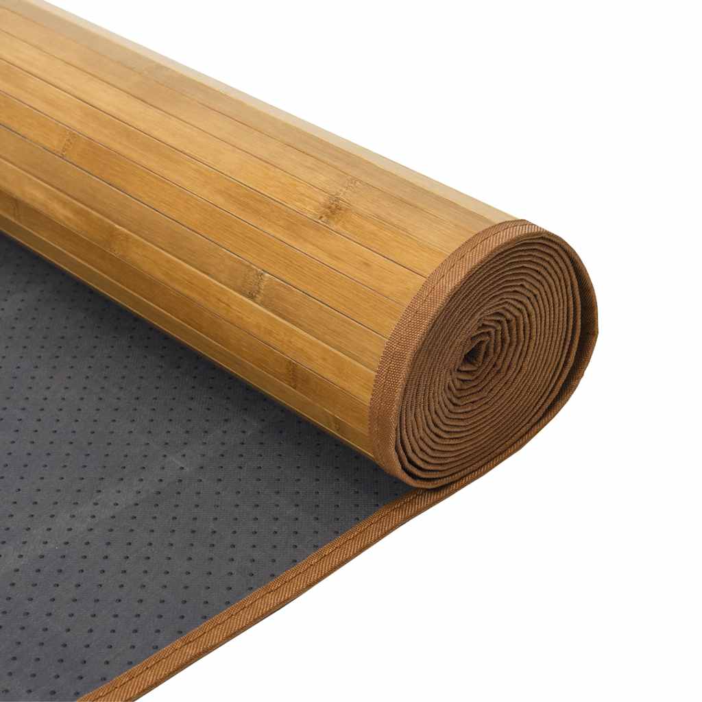 Négyszögletű természetes bambusz szőnyeg 70 x 200 cm