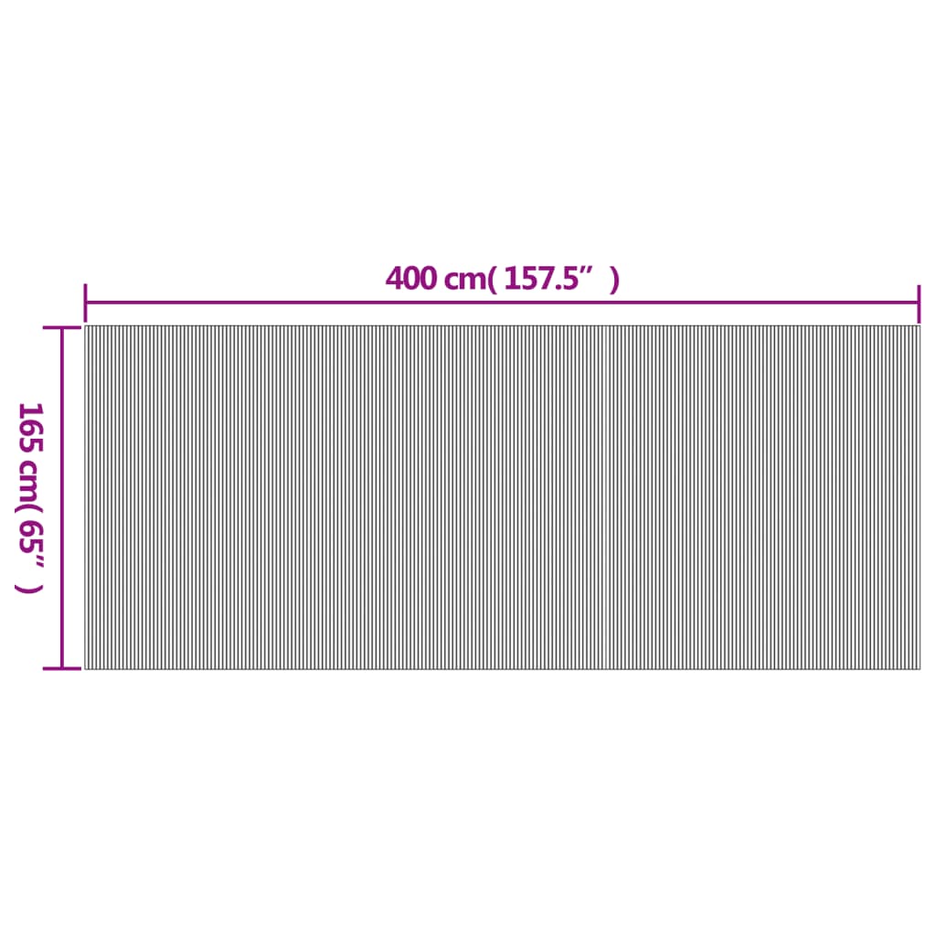 Fekete bambusz térelválasztó 165 x 400 cm