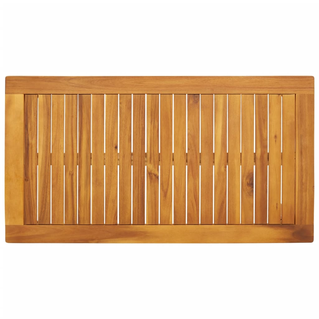 Tömör akácfa kerti étkezőasztal 100 x 55 x 45 cm