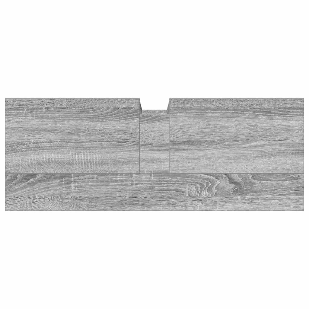 Szürke sonoma szerelt fa fürdőszobai mosdószekrény 80x30x60 cm