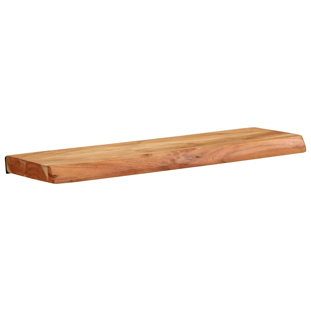 2 darab tömör akácfa fali polc 60x20x3,5 cm