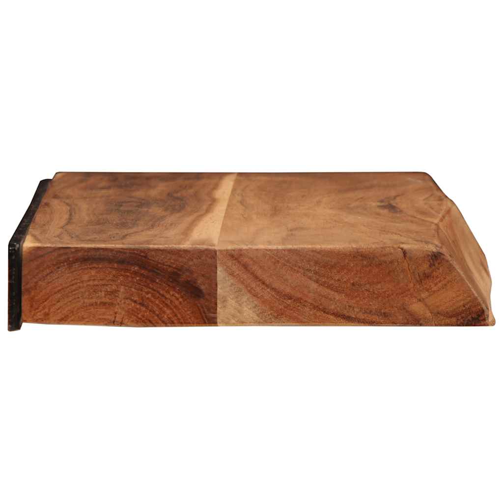 2 darab tömör akácfa fali polc 60x20x3,5 cm