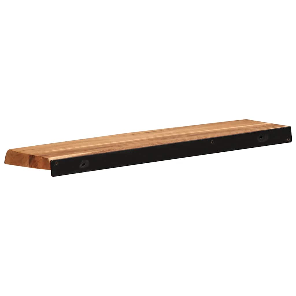 2 darab tömör akácfa fali polc 60x20x3,5 cm