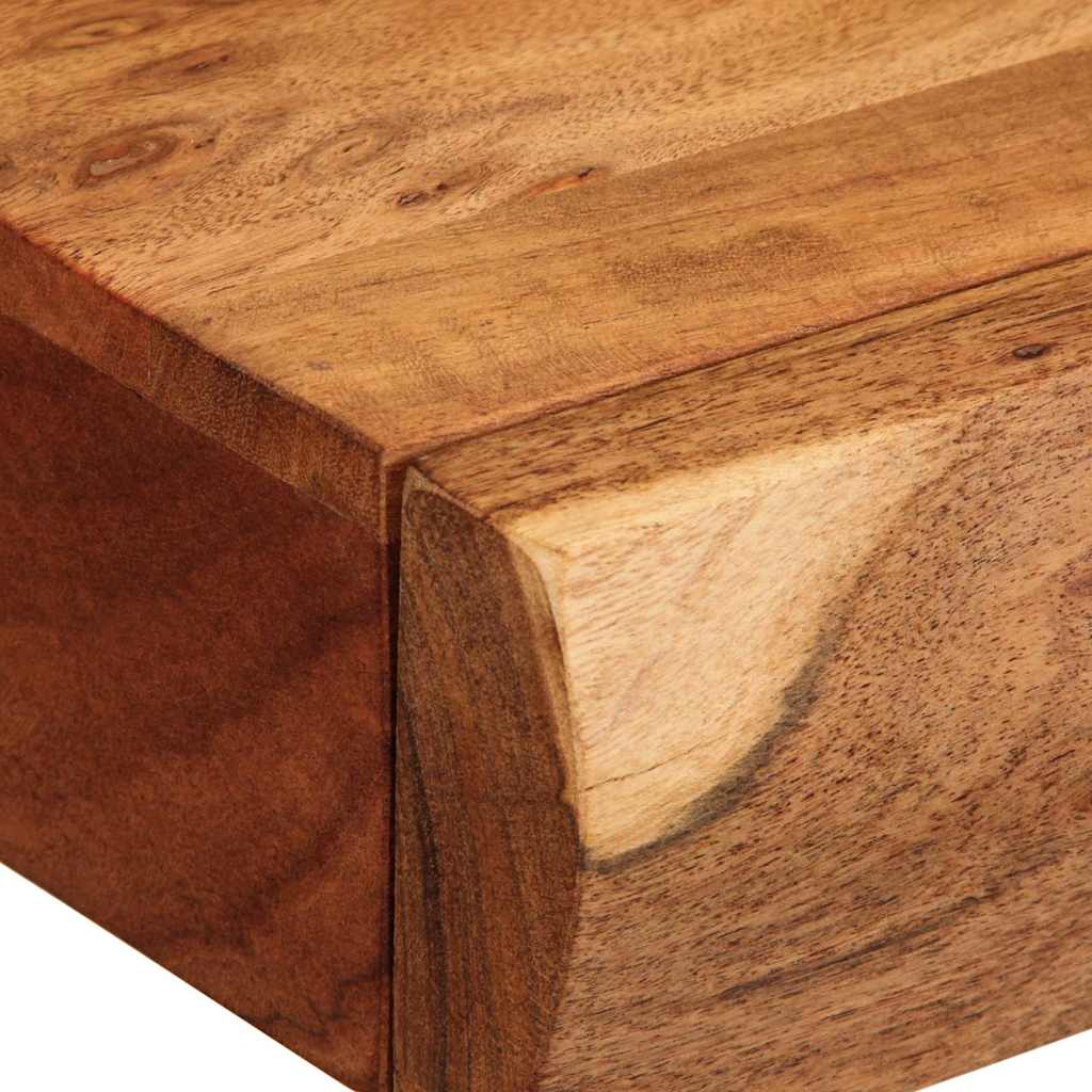 2 darab tömör akácfa fali polc 40x17x8 cm