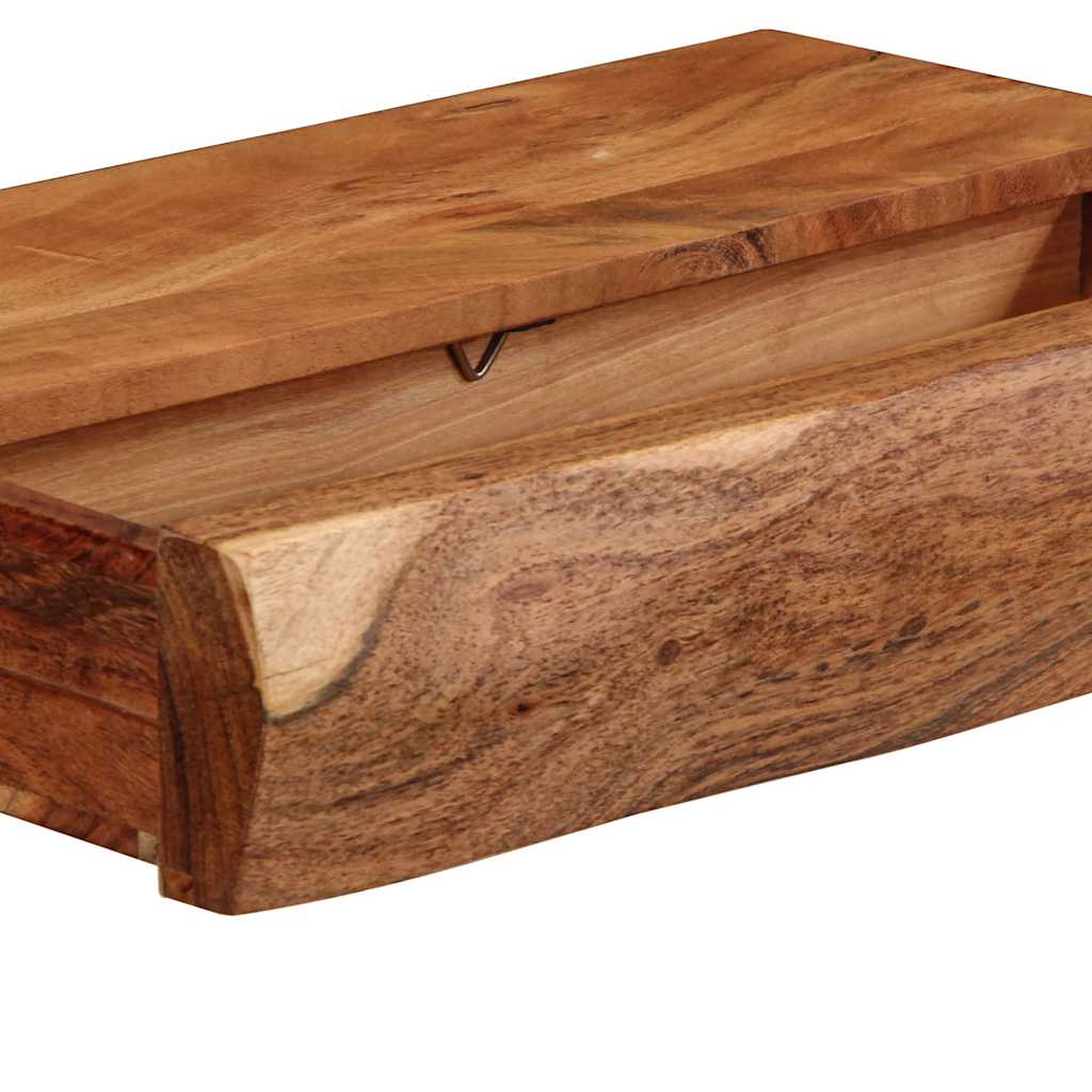 2 darab tömör akácfa fali polc 40x17x8 cm