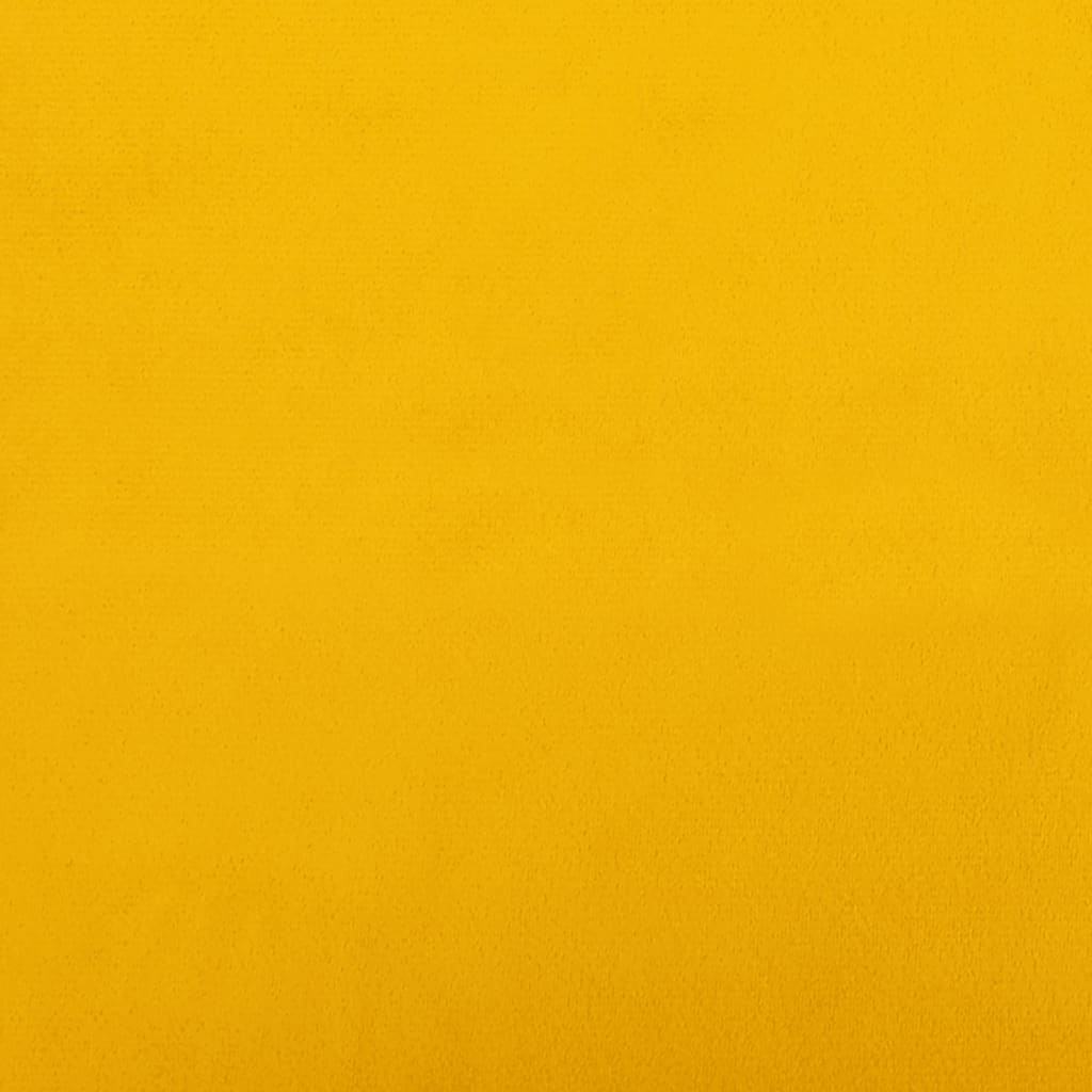 Kétszemélyes sárga bársony kanapéágy