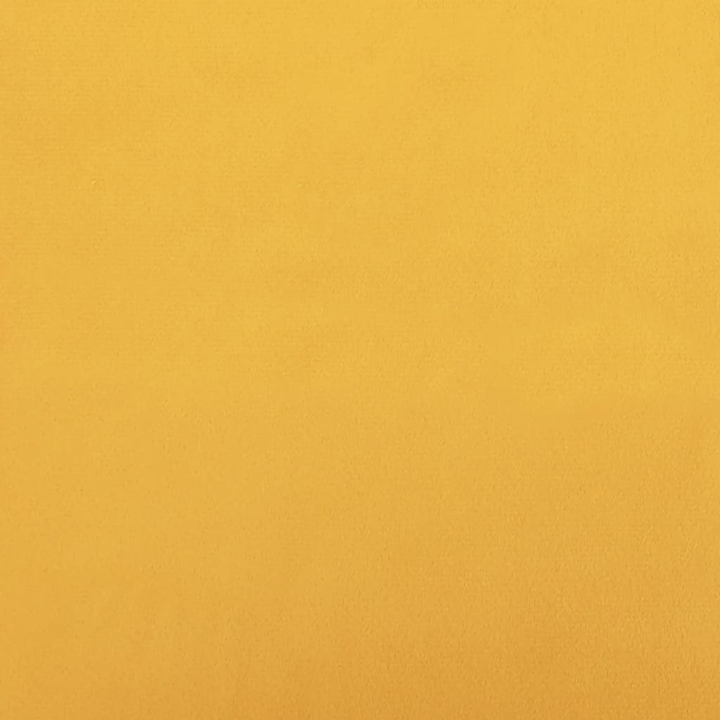 Kétszemélyes sárga bársony kanapéágy