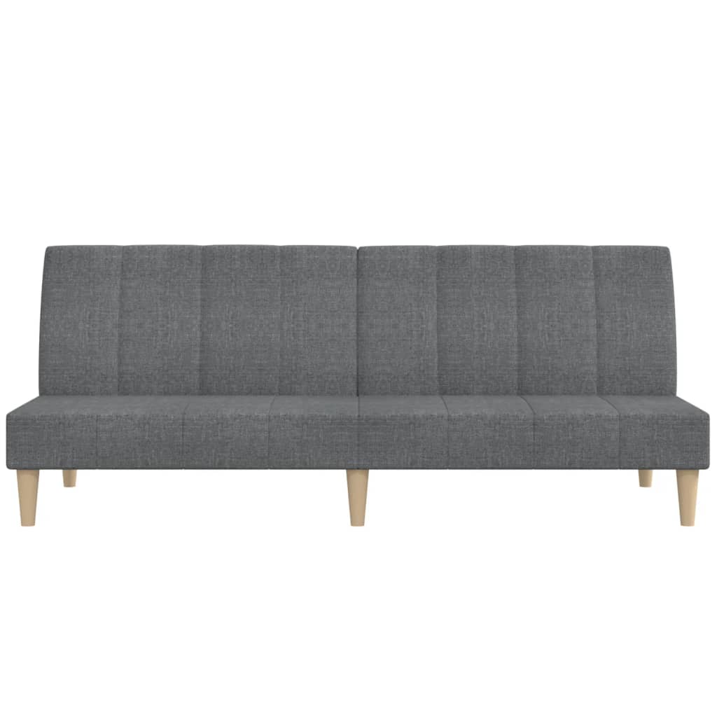 Kétszemélyes világosszürke szövet kanapéágy