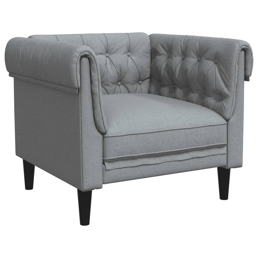 Világosszürke szövet chesterfield kanapé Világosszürke szövet chesterfield kanapé