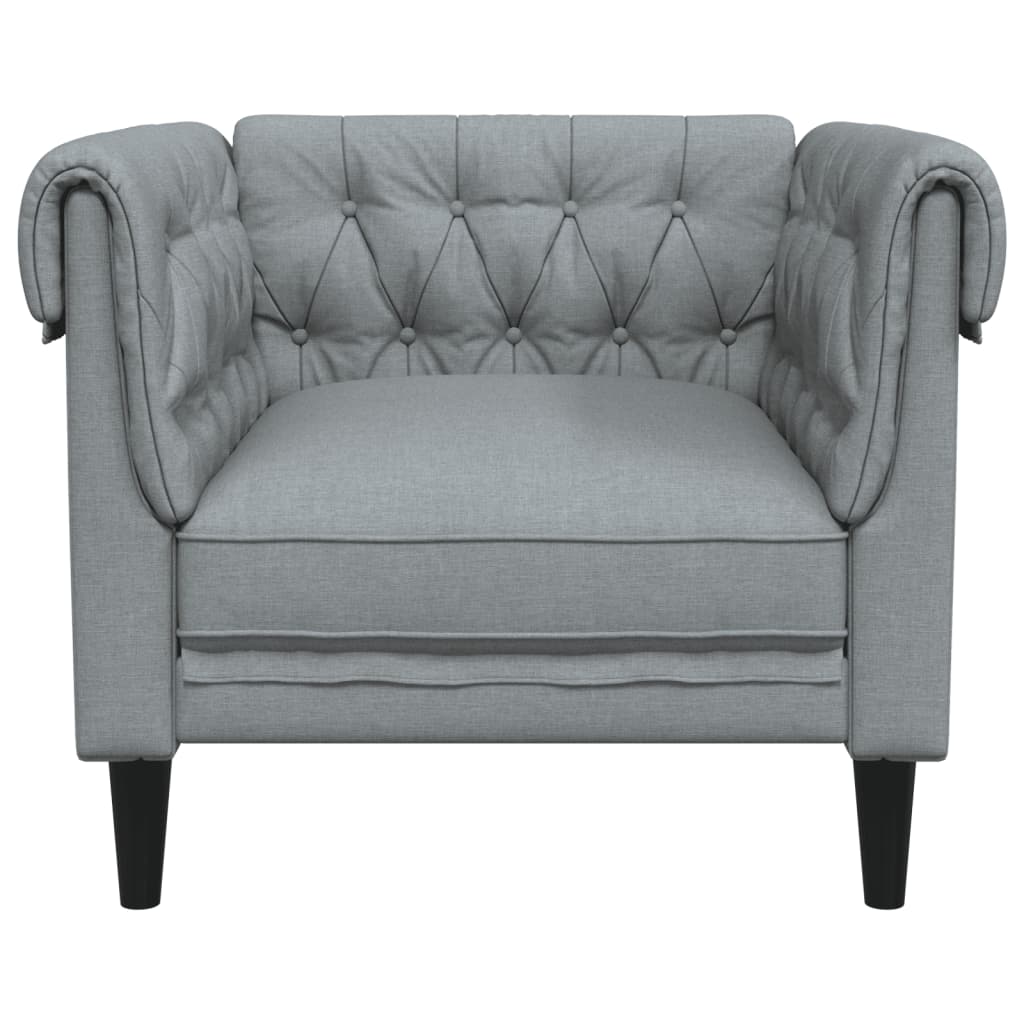 Világosszürke szövet chesterfield kanapé Világosszürke szövet chesterfield kanapé