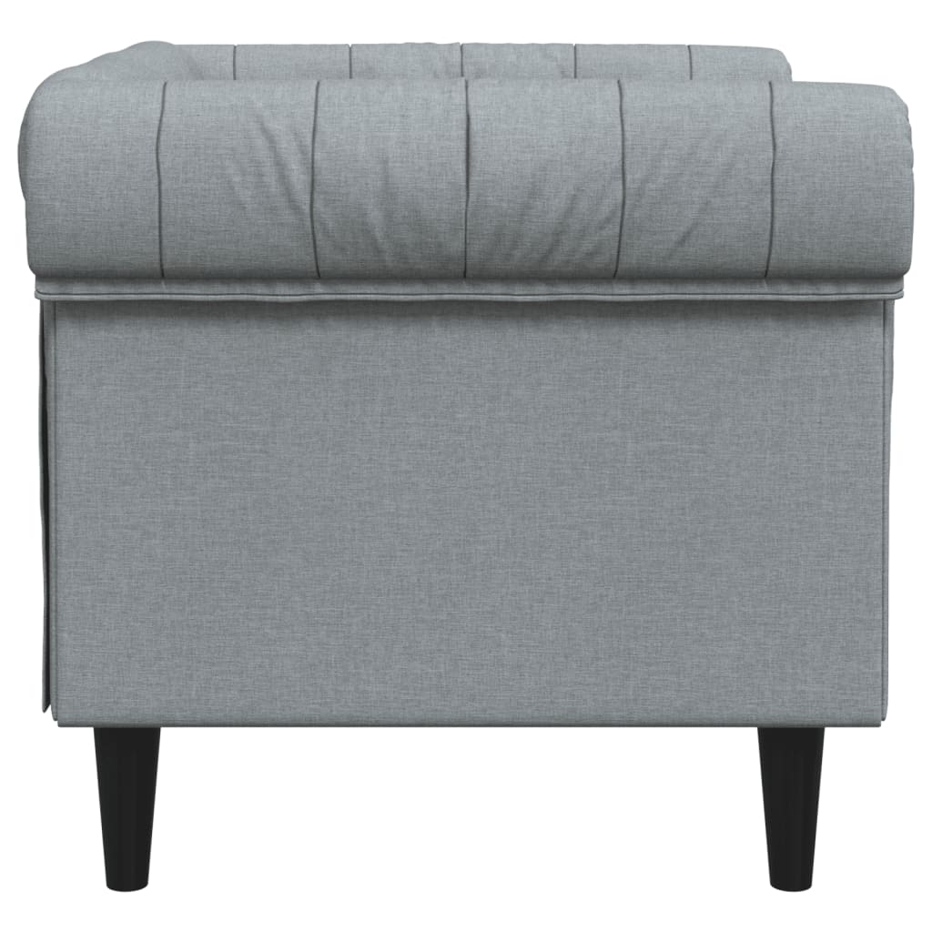Világosszürke szövet chesterfield kanapé Világosszürke szövet chesterfield kanapé