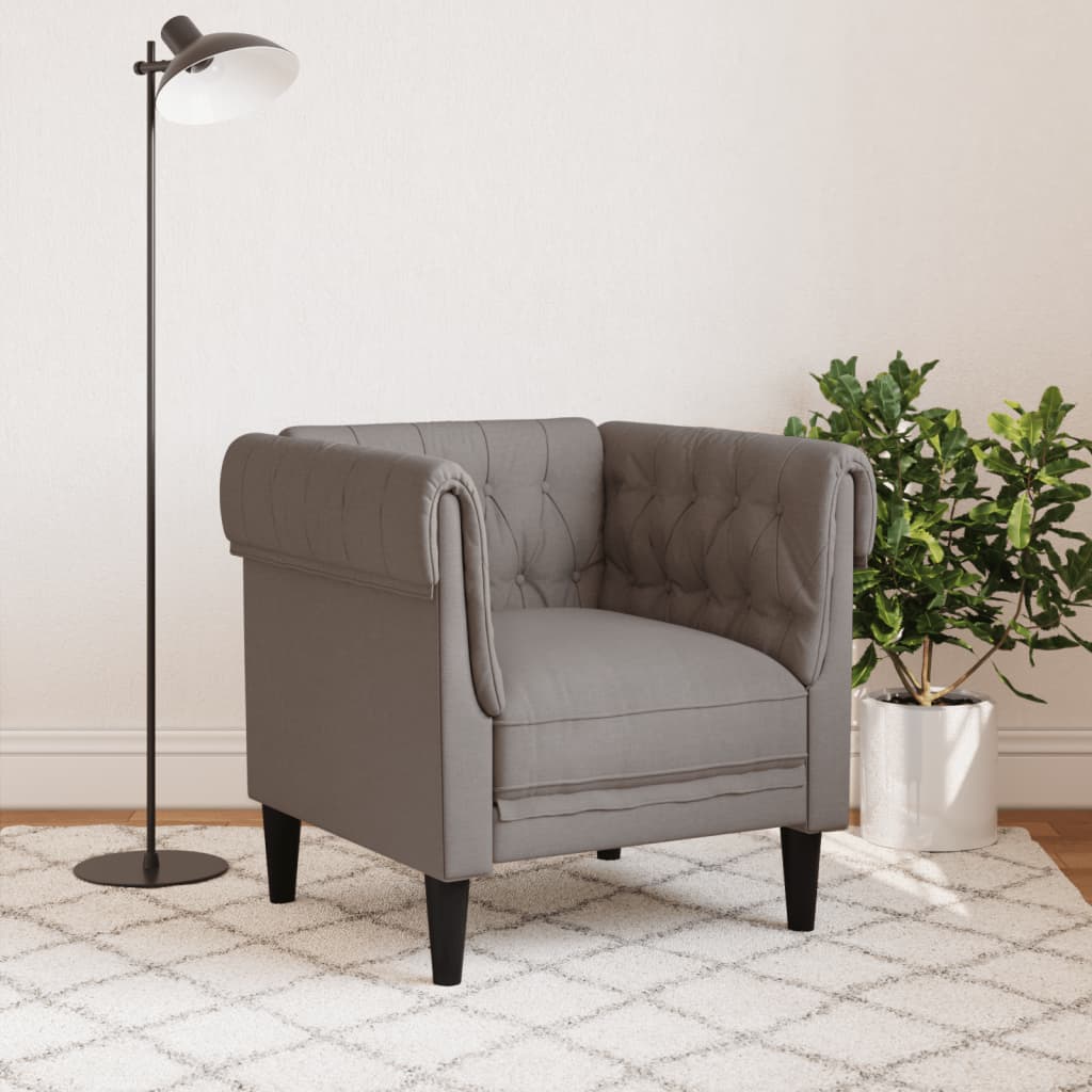 Tópszínű szövet chesterfield kanapé