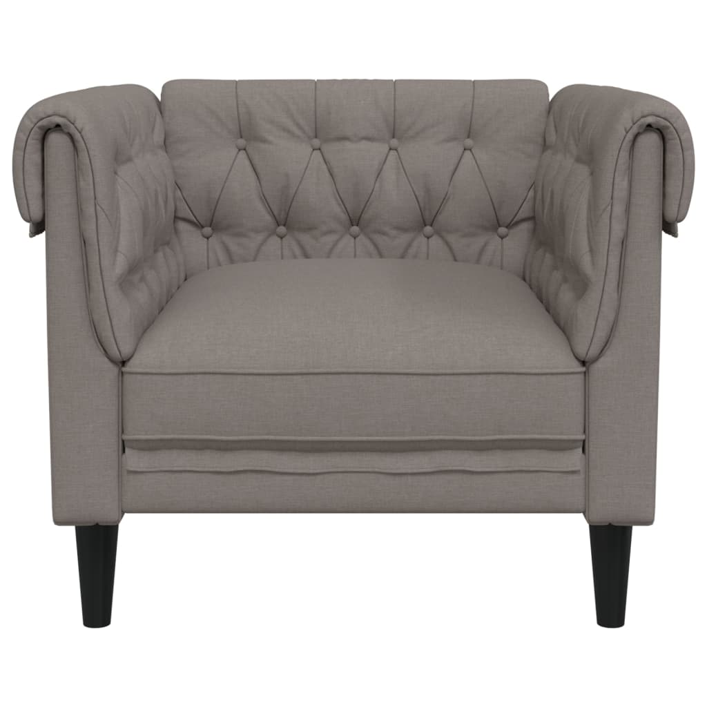 Tópszínű szövet chesterfield kanapé