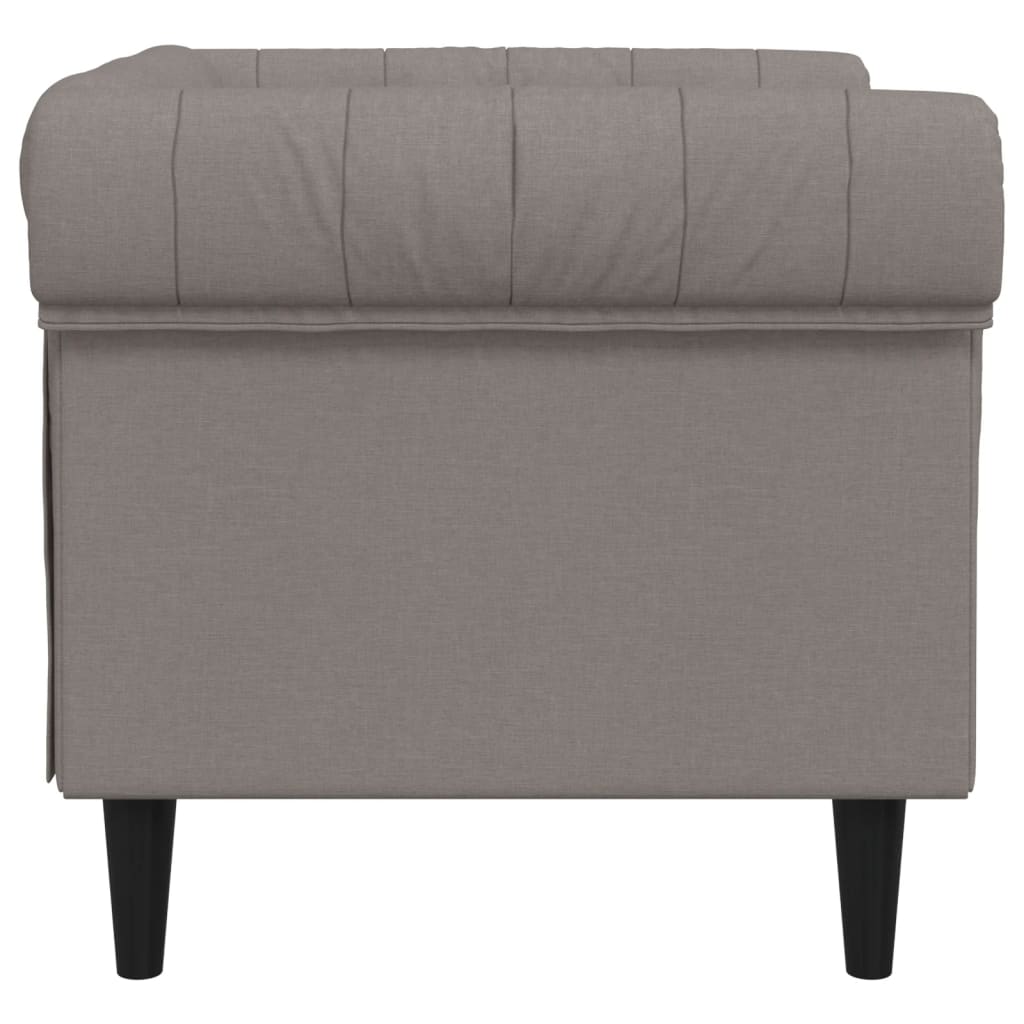 Tópszínű szövet chesterfield kanapé
