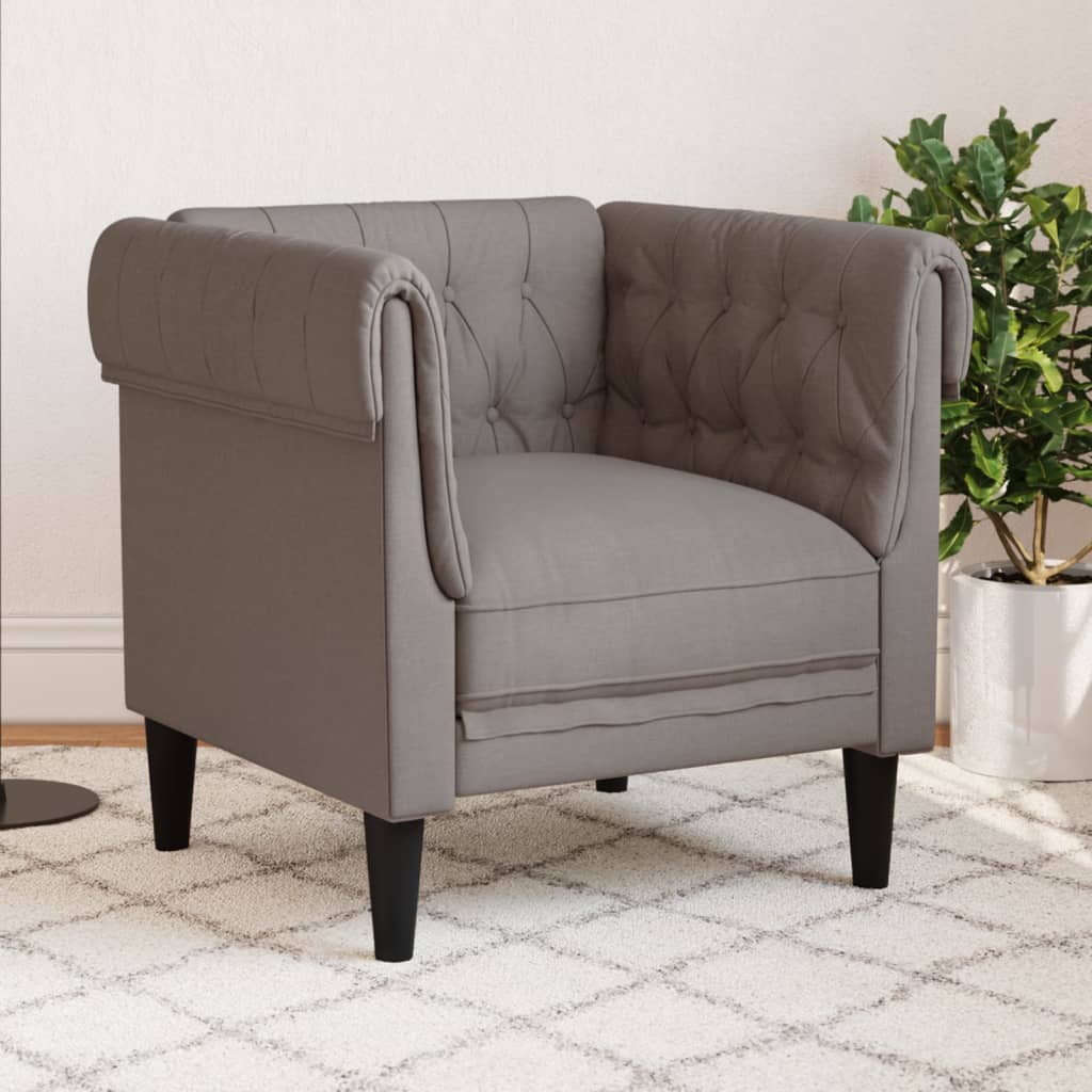 Tópszínű szövet chesterfield kanapé