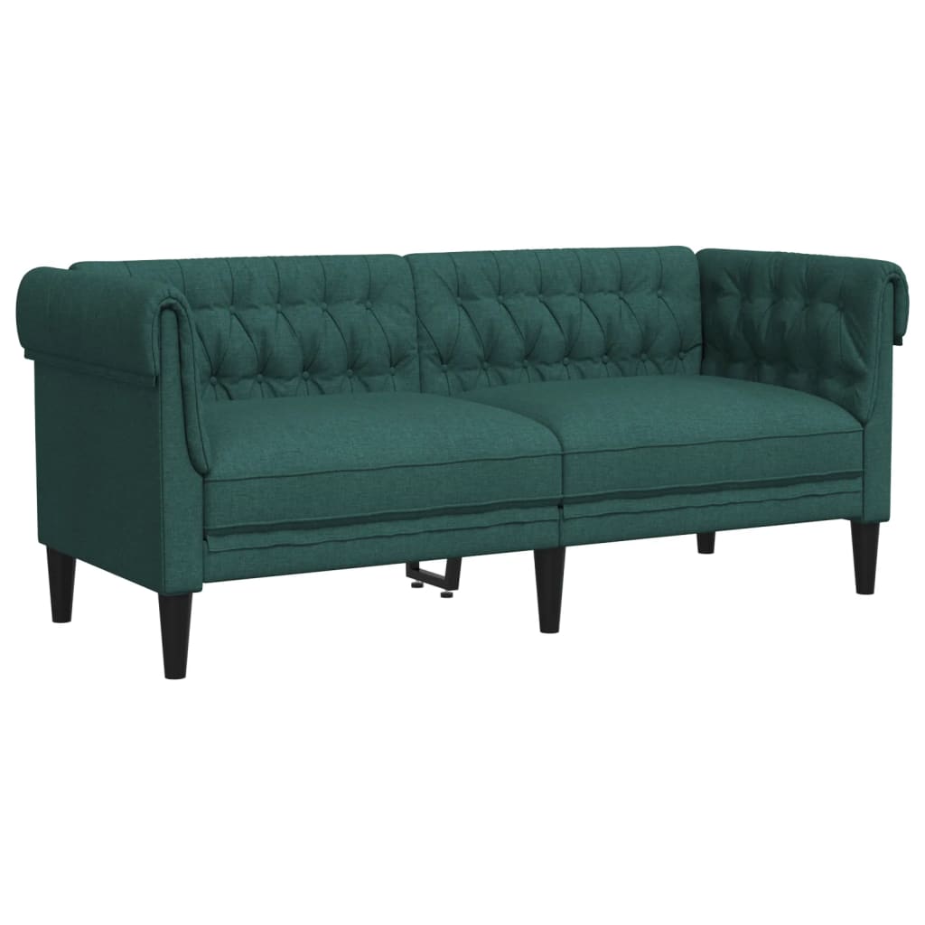 Sötétzöld 2 személyes szövet chesterfield kanapé Sötétzöld 2 személyes szövet chesterfield kanapé