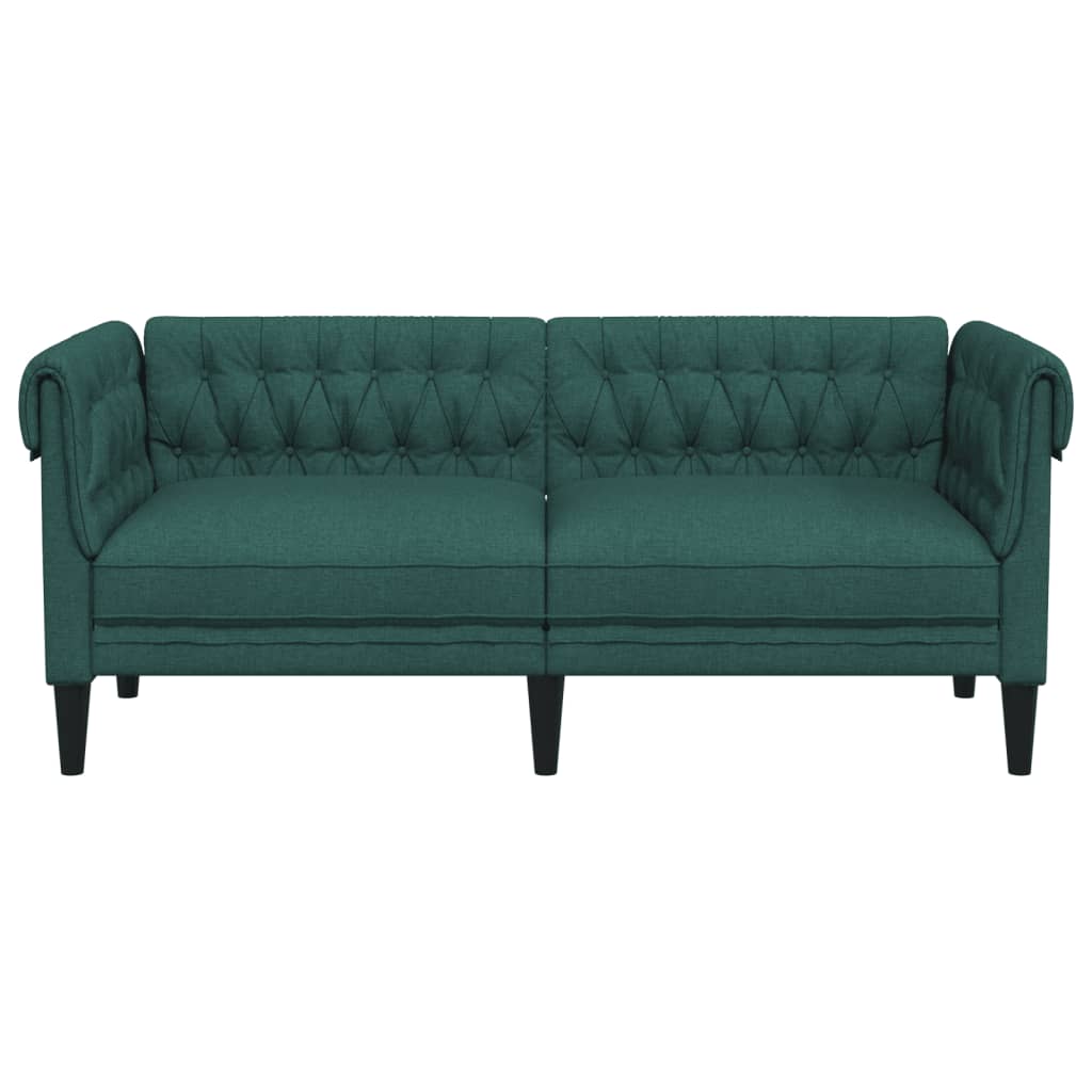 Sötétzöld 2 személyes szövet chesterfield kanapé Sötétzöld 2 személyes szövet chesterfield kanapé