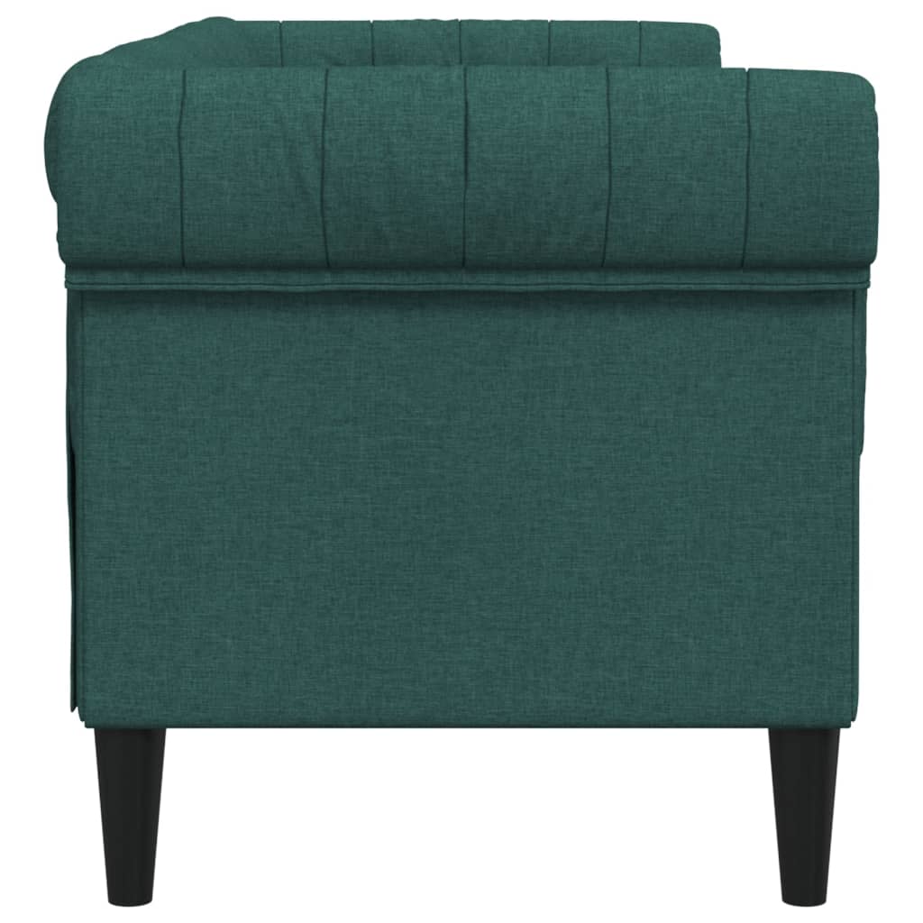 Sötétzöld 2 személyes szövet chesterfield kanapé Sötétzöld 2 személyes szövet chesterfield kanapé