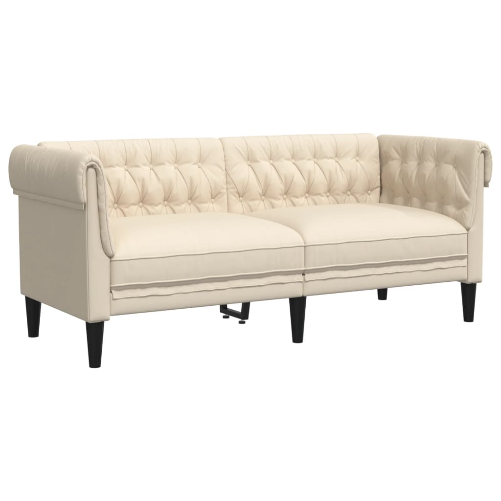 2 személyes krémszínű szövet chesterfield kanapé 2 személyes krémszínű szövet chesterfield kanapé