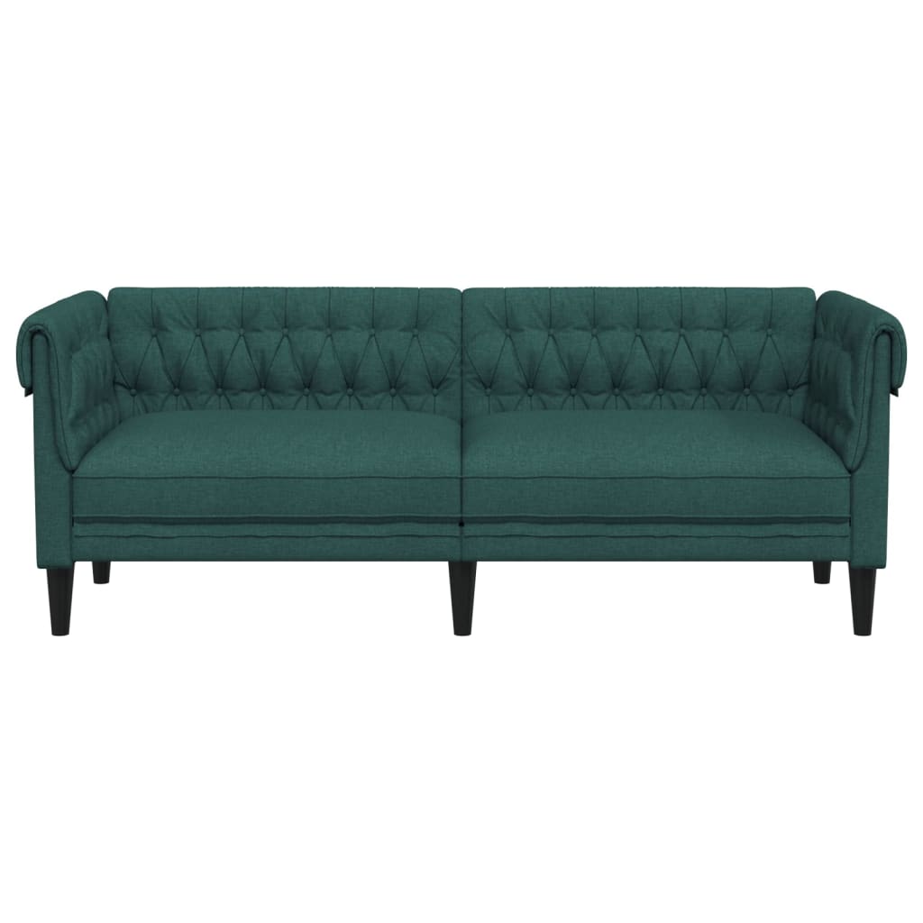 Sötétzöld 3 személyes szövet chesterfield kanapé Sötétzöld 3 személyes szövet chesterfield kanapé