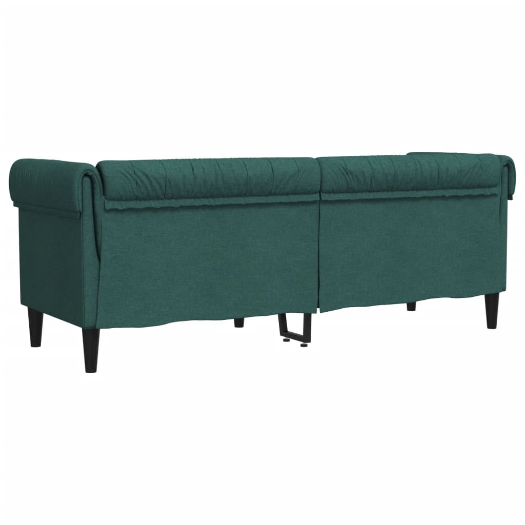 Sötétzöld 3 személyes szövet chesterfield kanapé Sötétzöld 3 személyes szövet chesterfield kanapé