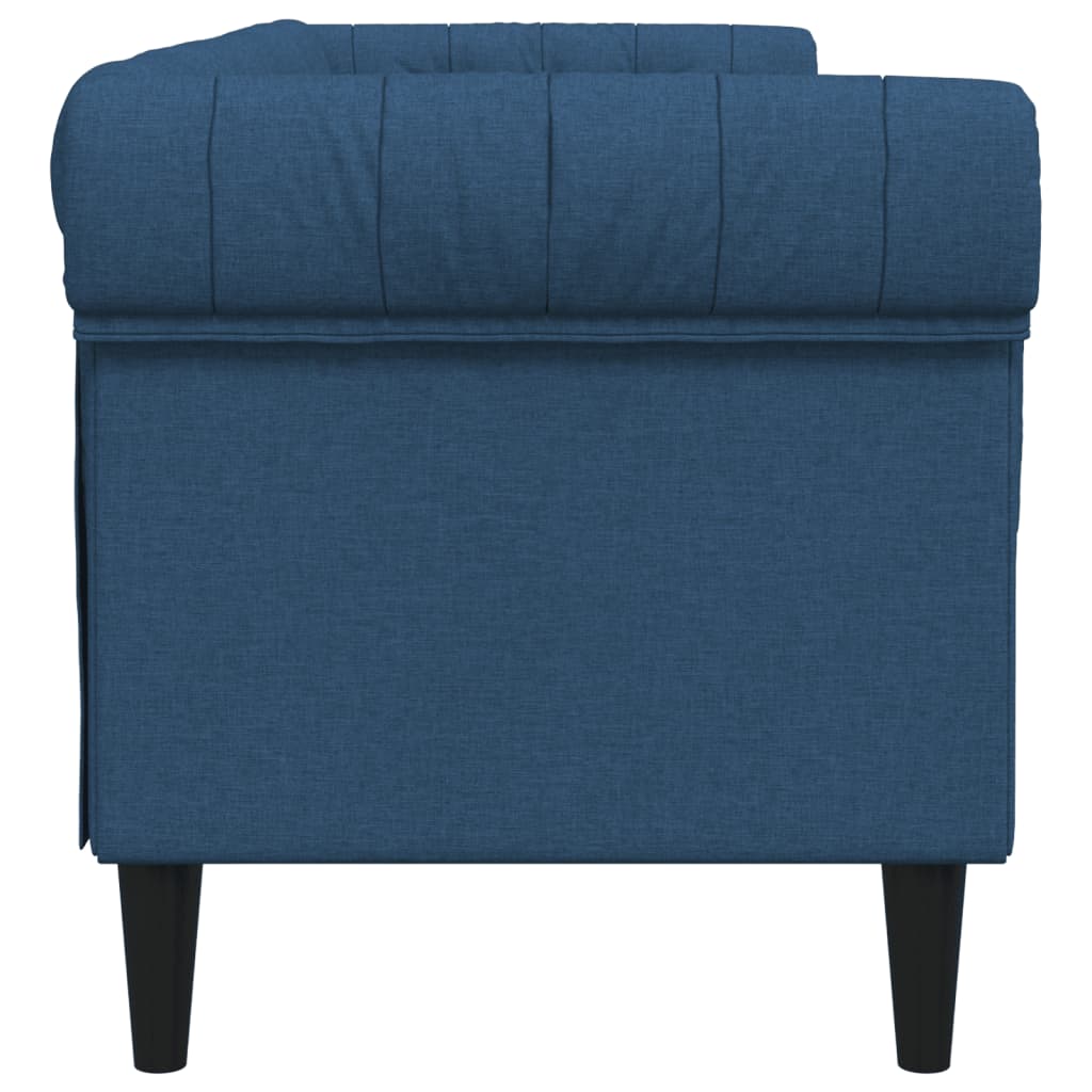 Kék 3 személyes szövet chesterfield kanapé Kék 3 személyes szövet chesterfield kanapé