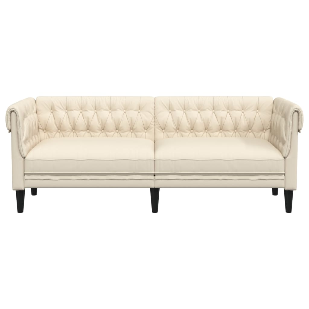 3 személyes krémszínű szövet chesterfield kanapé 3 személyes krémszínű szövet chesterfield kanapé
