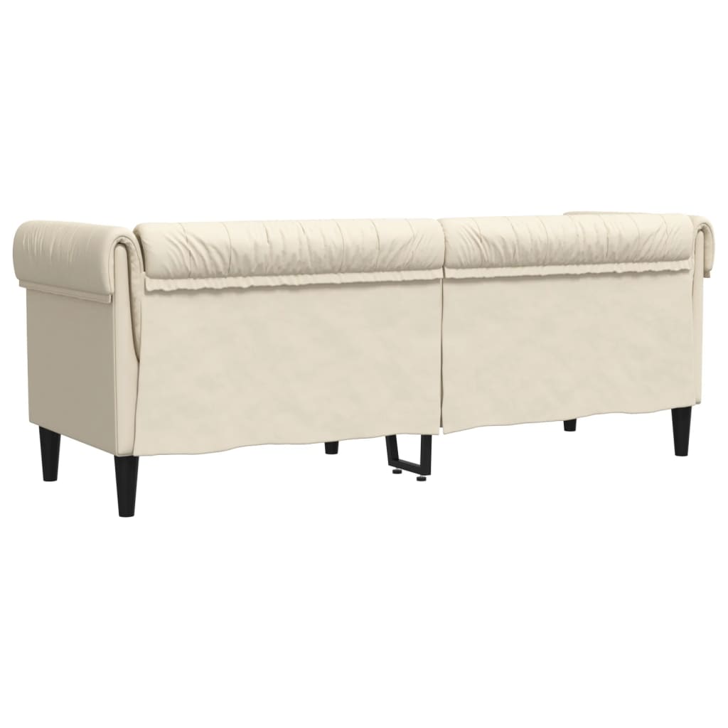 3 személyes krémszínű szövet chesterfield kanapé 3 személyes krémszínű szövet chesterfield kanapé