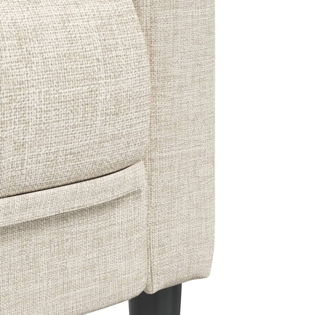 Krémszínű szövet 2 személyes kanapé