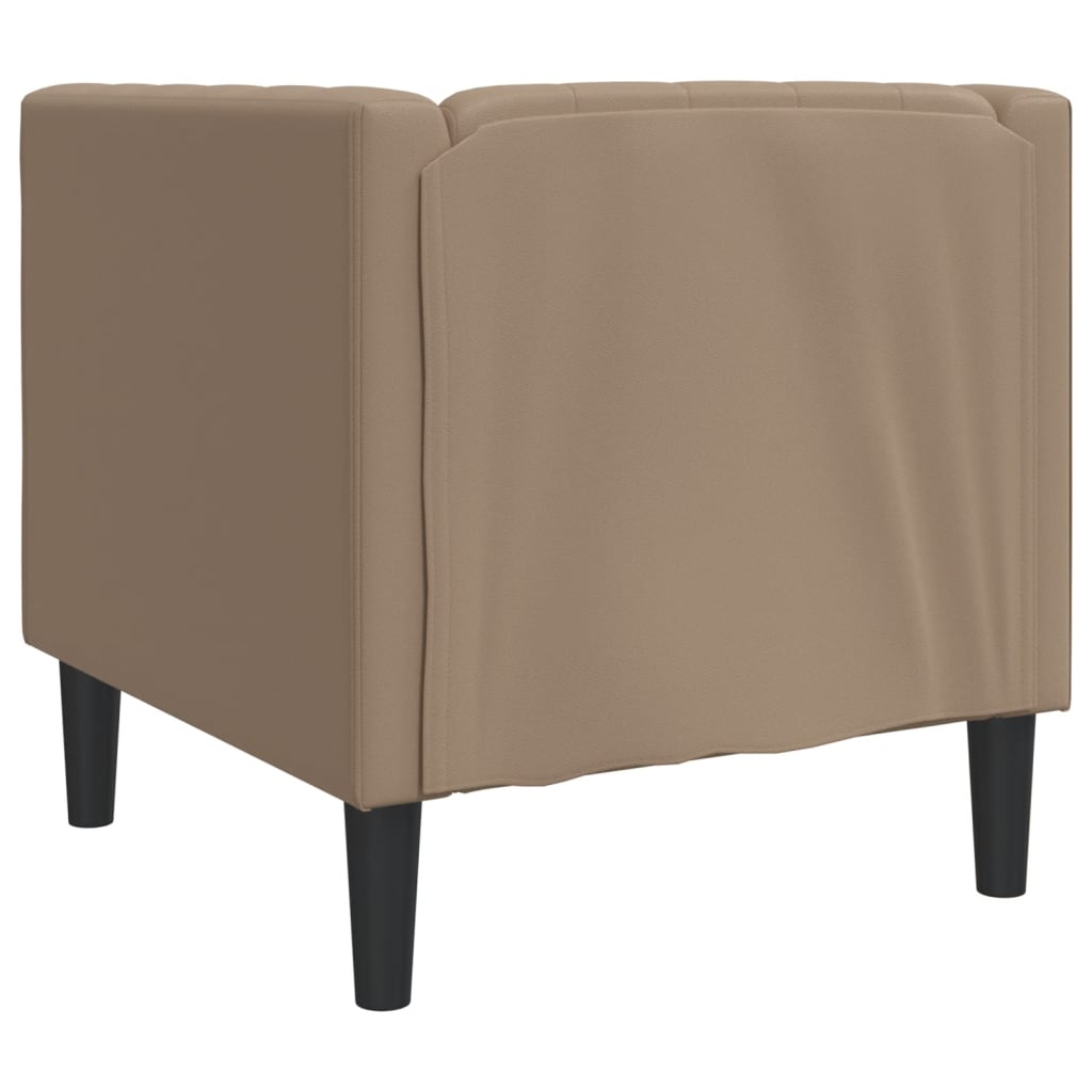 Kávészínű műbőr chesterfield kanapéfotel Kávészínű műbőr chesterfield kanapéfotel