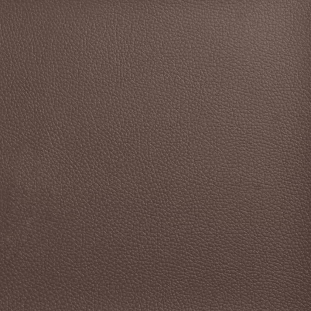 2 személyes barna műbőr chesterfield kanapé