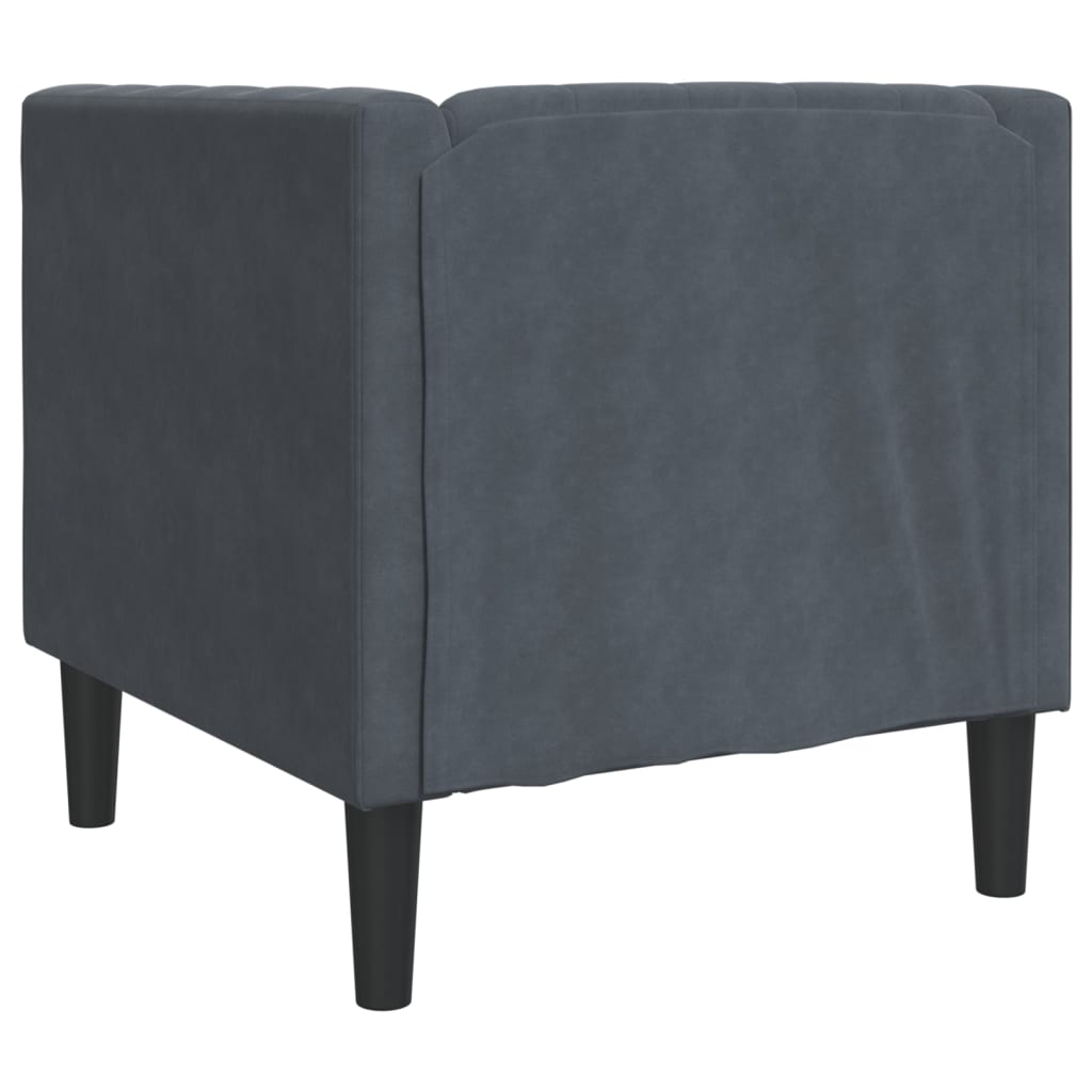 Sötétszürke bársony chesterfield kanapé Sötétszürke bársony chesterfield kanapé