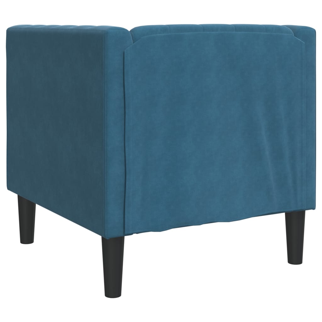 Kék bársony chesterfield kanapéfotel Kék bársony chesterfield kanapéfotel