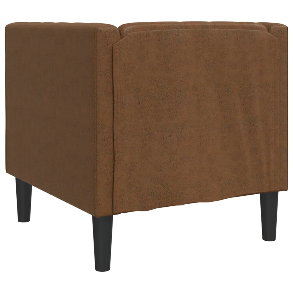 Barna művelúr chesterfield kanapéfotel Barna művelúr chesterfield kanapéfotel
