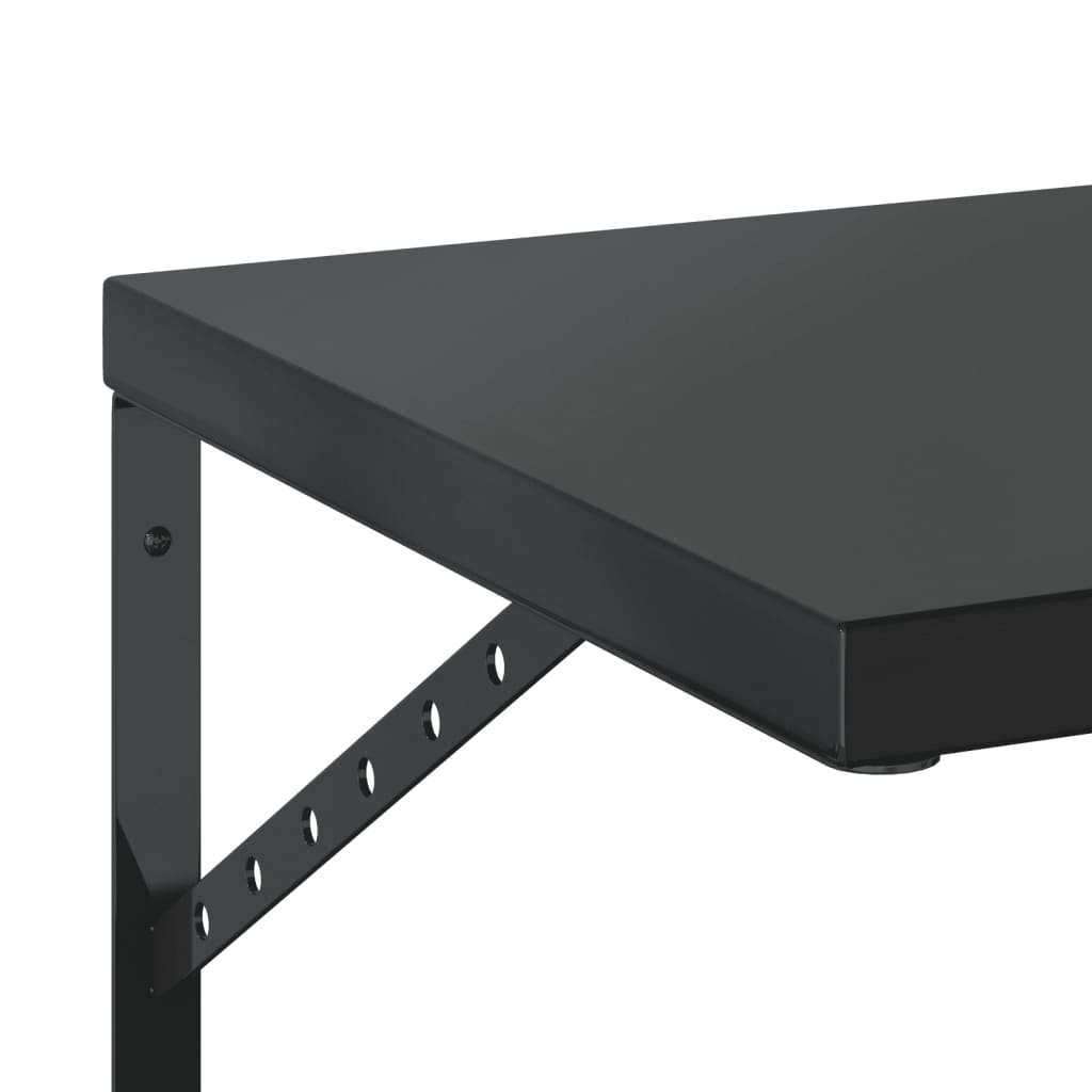 2 db fekete rozsdamentes acél fali polc 100 x 40 cm 2 db fekete rozsdamentes acél fali polc 100 x 40 cm