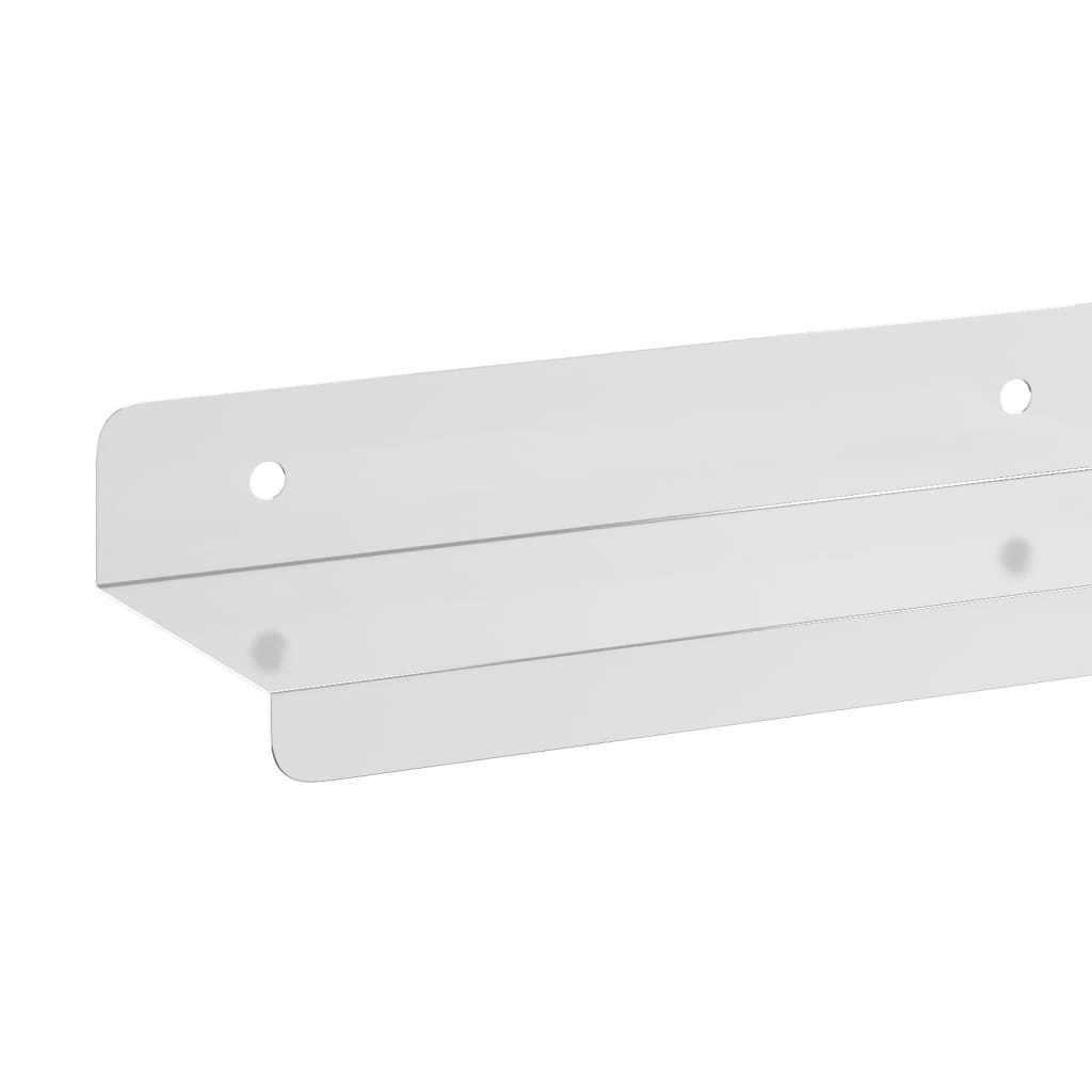 3 db ezüstszínű rozsdamentes acél fali polc