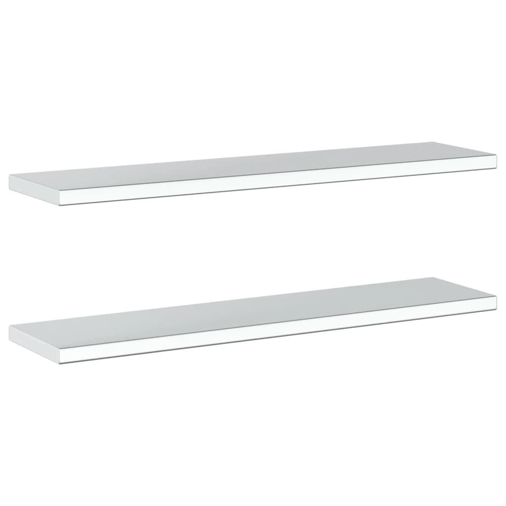 2 db ezüstszínű rozsdamentes acél fali polc 100 x 23,5 x 3 cm 2 db ezüstszínű rozsdamentes acél fali polc 100 x 23,5 x 3 cm