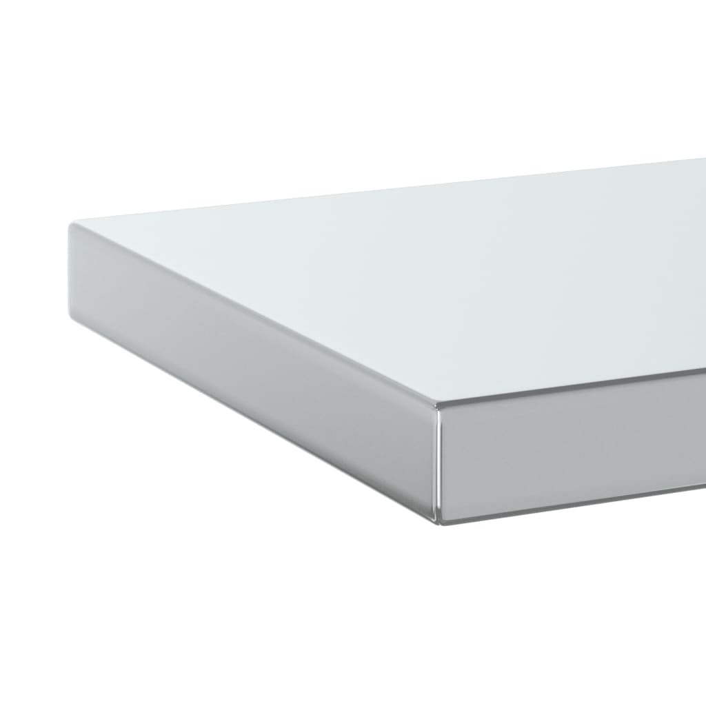 2 db ezüstszínű rozsdamentes acél fali polc 100 x 23,5 x 3 cm 2 db ezüstszínű rozsdamentes acél fali polc 100 x 23,5 x 3 cm