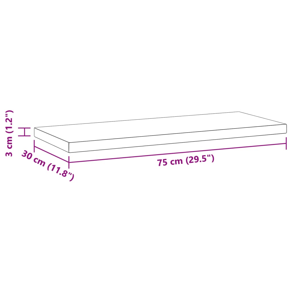 2 db fekete rozsdamentes acél fali polc 75 x 30 x 3 cm 2 db fekete rozsdamentes acél fali polc 75 x 30 x 3 cm