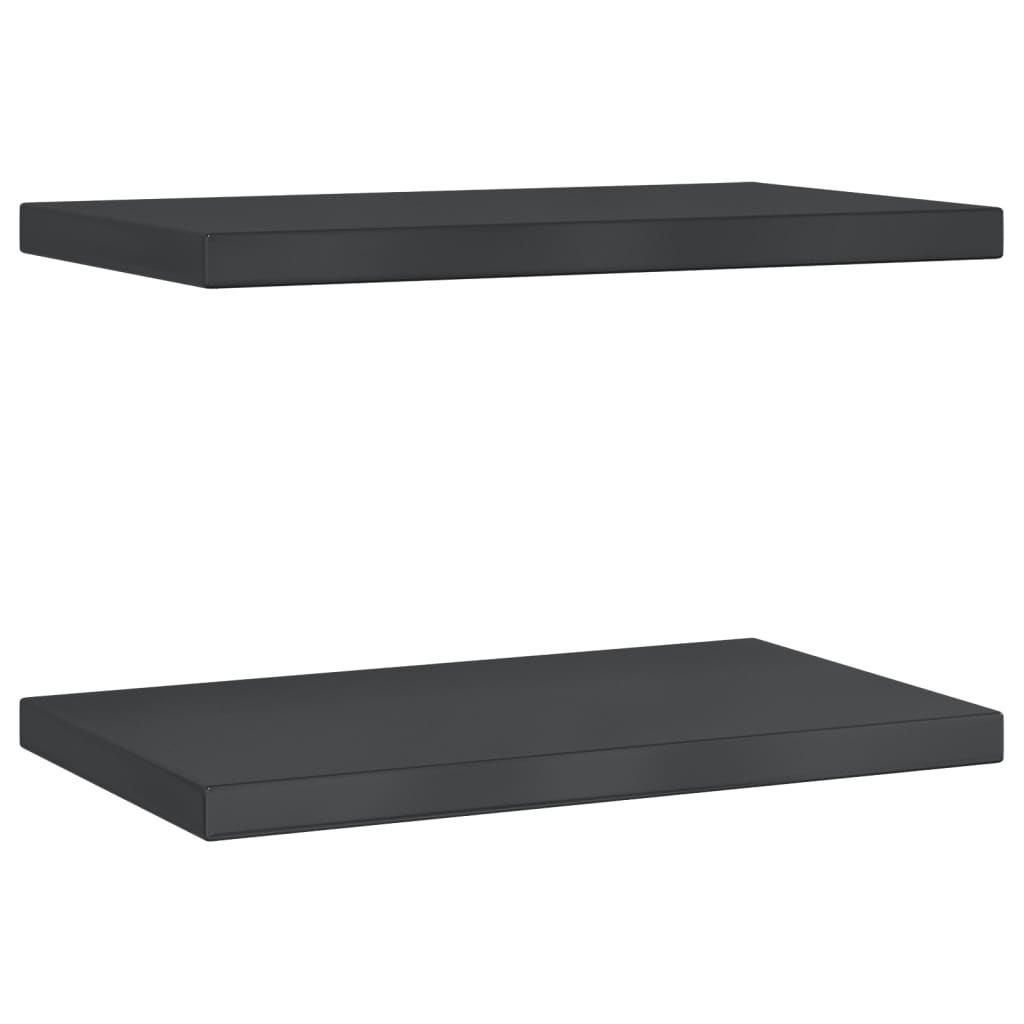 2 db fekete rozsdamentes acél fali polc 50 x 30 x 3 cm 2 db fekete rozsdamentes acél fali polc 50 x 30 x 3 cm