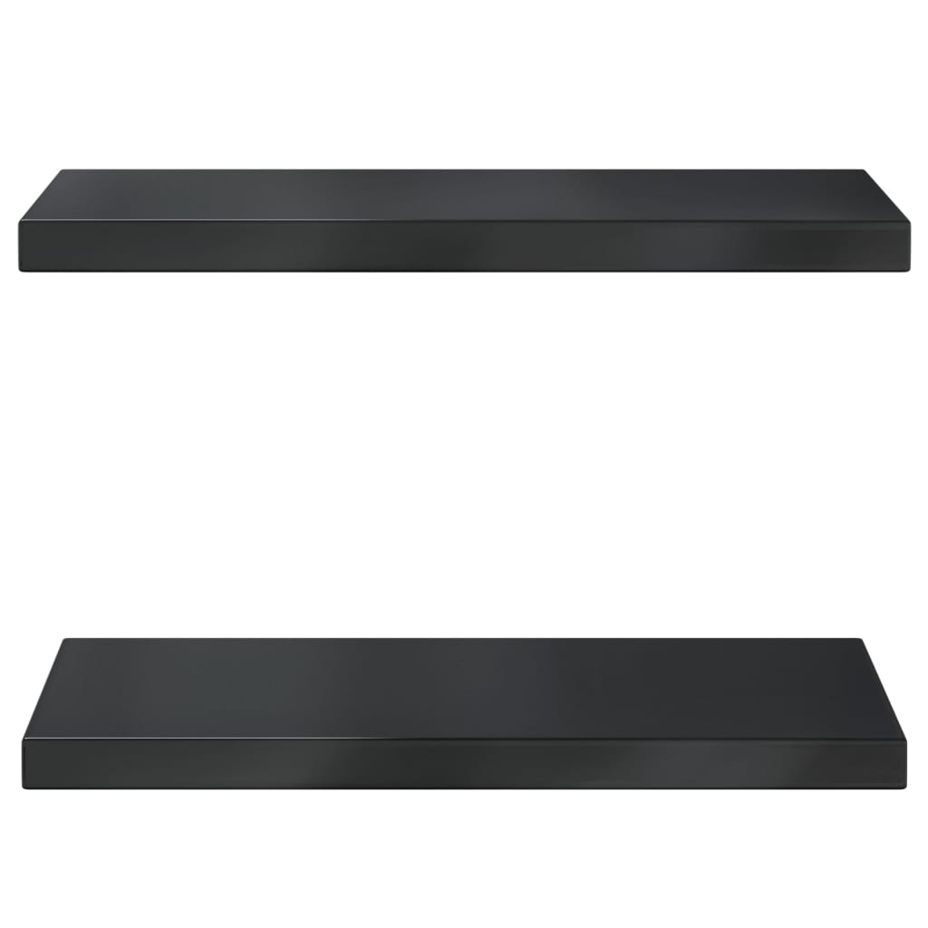 2 db fekete rozsdamentes acél fali polc 50 x 23,5 x 3 cm 2 db fekete rozsdamentes acél fali polc 50 x 23,5 x 3 cm