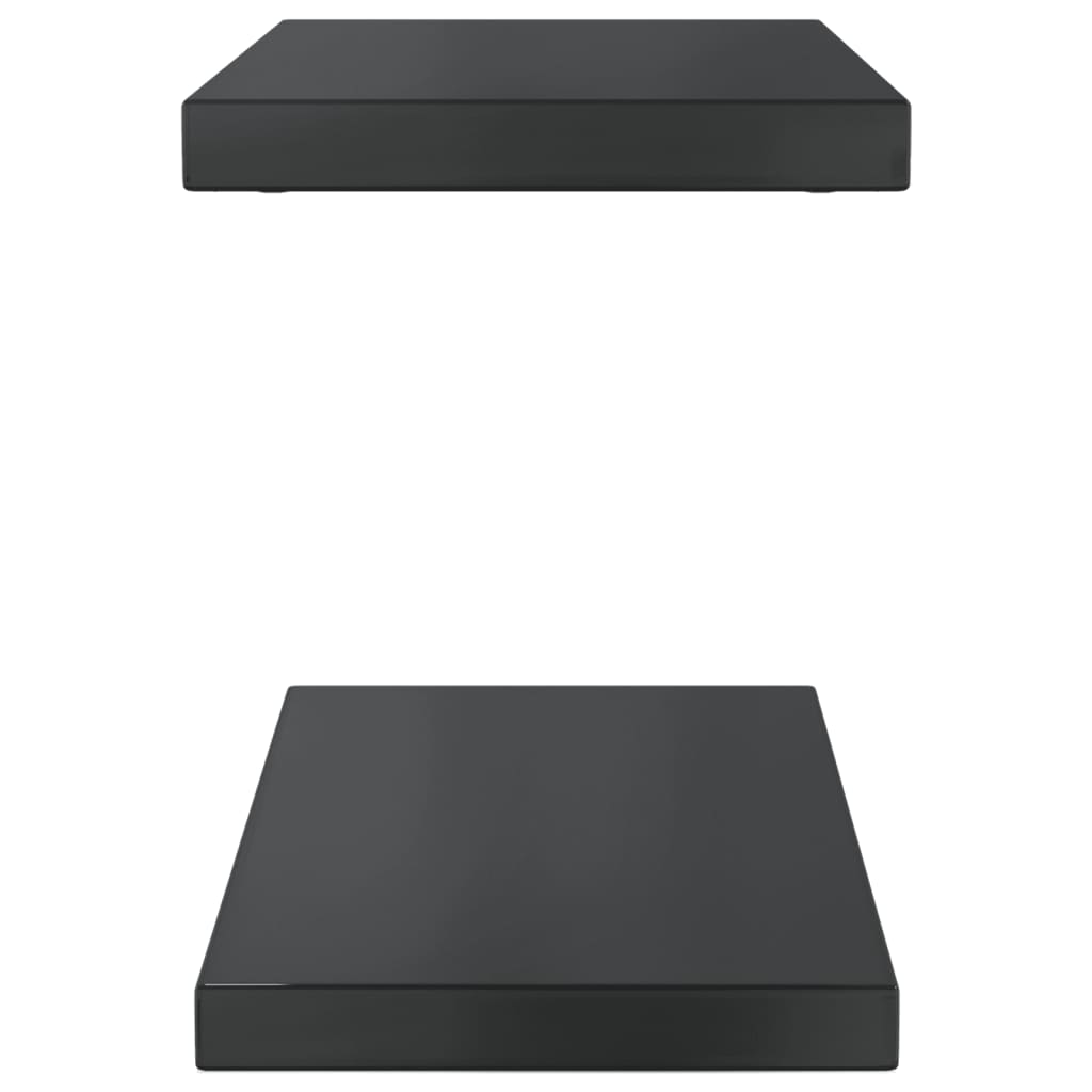 2 db fekete rozsdamentes acél fali polc 50 x 23,5 x 3 cm 2 db fekete rozsdamentes acél fali polc 50 x 23,5 x 3 cm