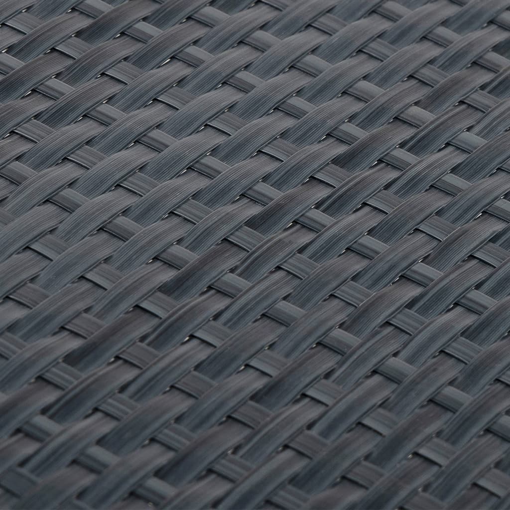 10 db antracitszürke polyrattan erkélyparaván 255 x 19 cm