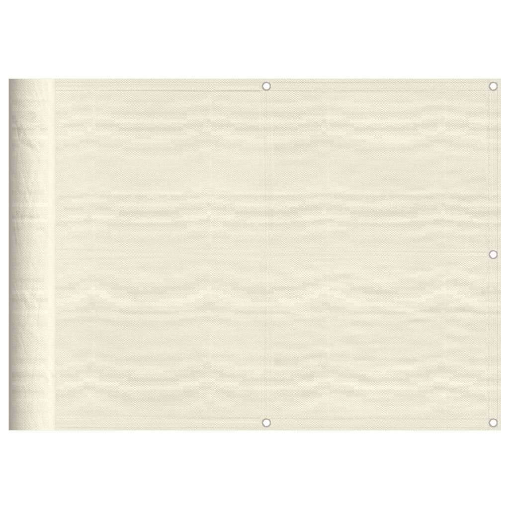 Krémszínű erkélyparaván 100% oxford poliészter 75 x 800 cm