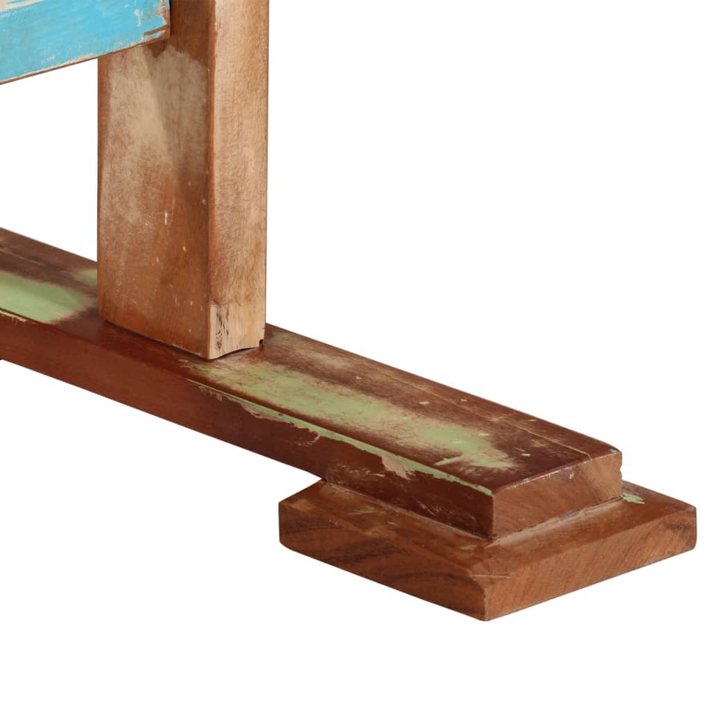 Tömör újrahasznosított fa étkezőasztal 110x55x78 cm