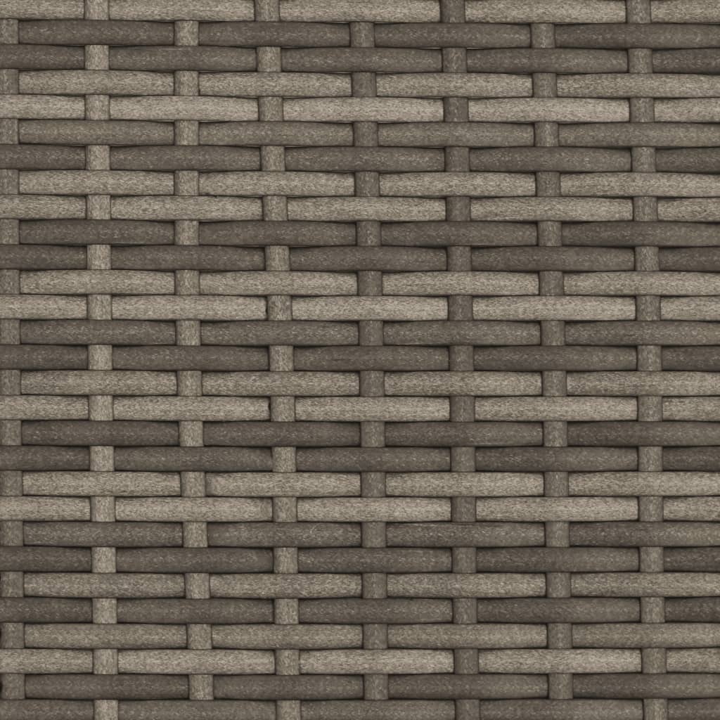 2 db szürke polyrattan napozóágy asztallal