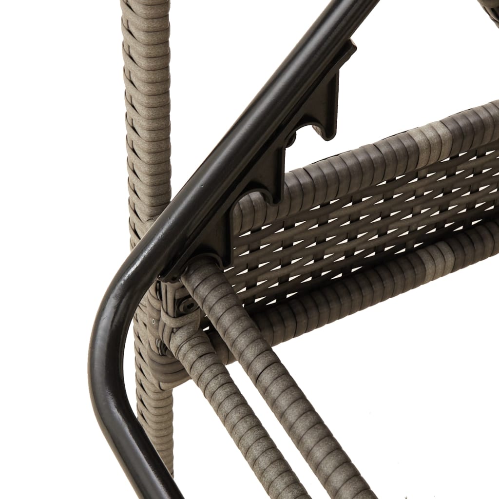 | napozó | párnával 1-személy szürke 63 x 200 x 81 cm polirattan