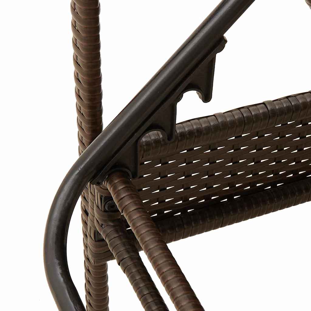 | napozó | párnával 1-személy barna 63 x 200 x 81 cm polirattan