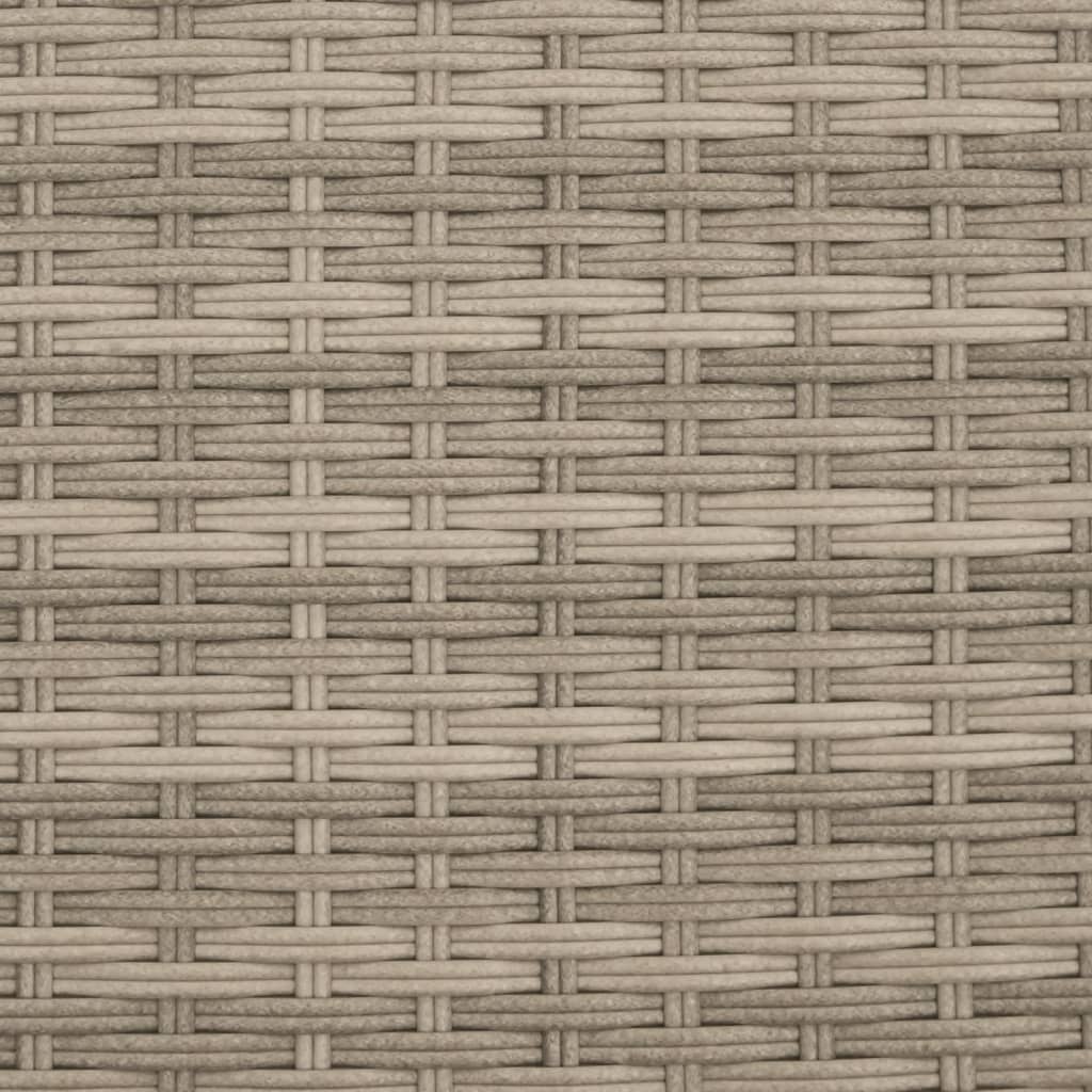 Világosszürke polyrattan napozóágy párnával