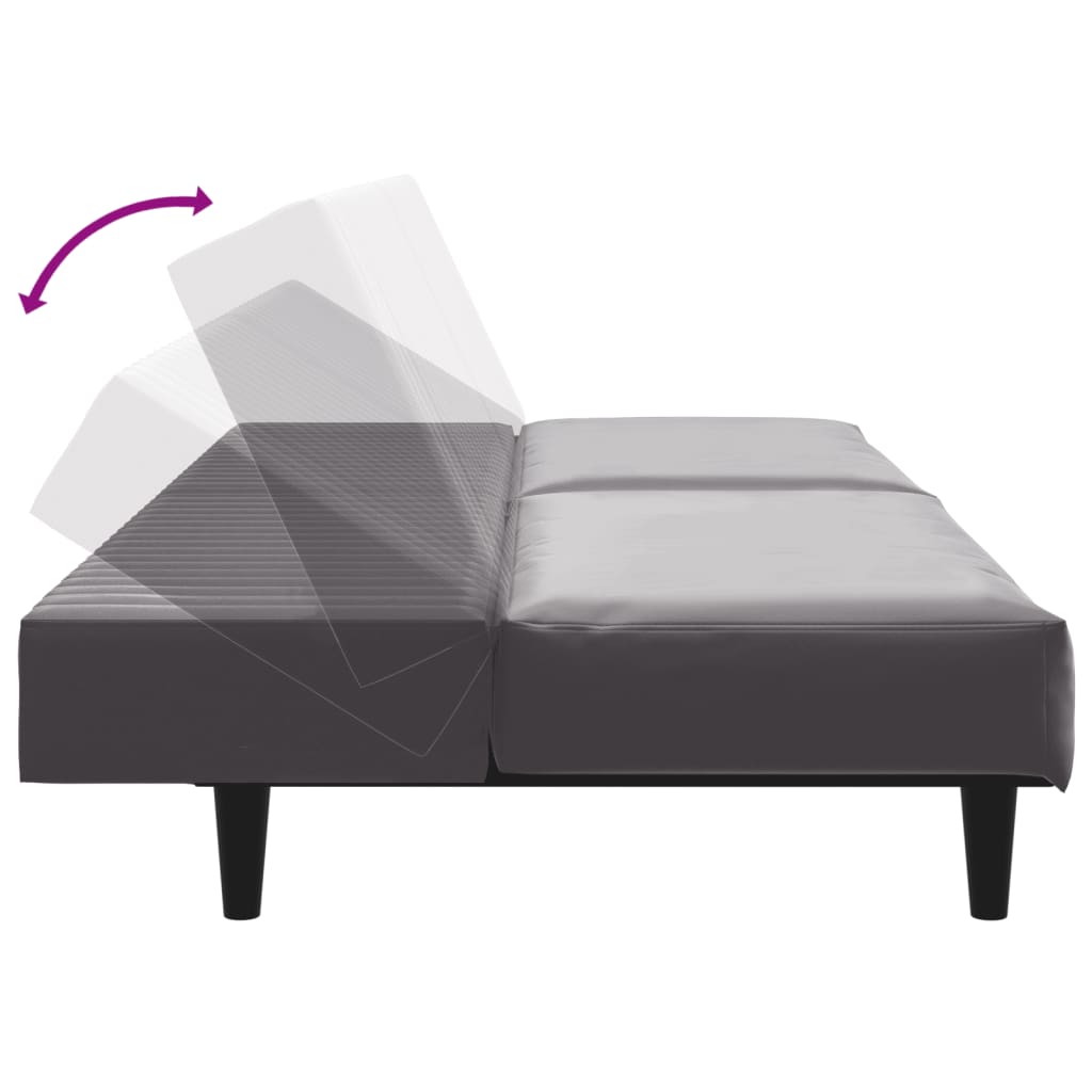 2 részes szürke műbőr ülőgarnitúra